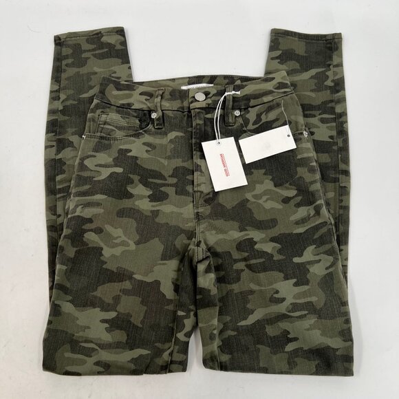 Good American Green Camouflage Skinny Jeans | Size 2, NWT - Picture 5 of 8